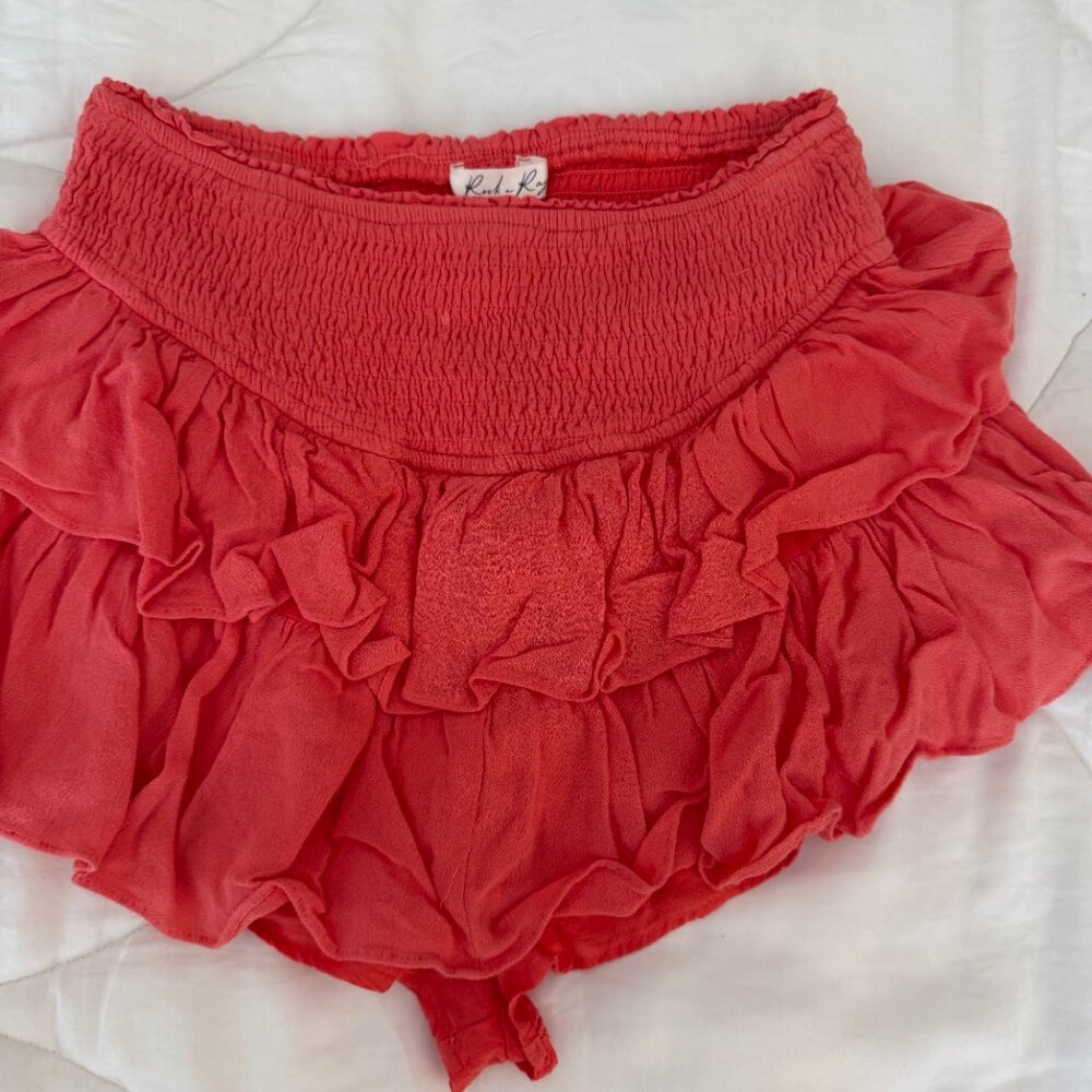 Rock and Rags Tiered Red Mini Skirt (XS)